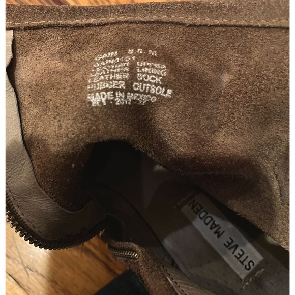 Steve Madden brown suede ankle moto biker boots, 8.5 - Picture 5 of 5